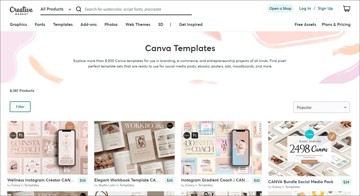 ganhar dinheiro vendendo modelos de canva no mercado criativo