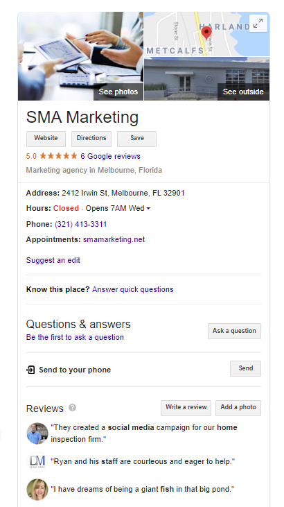 Înregistrarea companiei mele pe Google