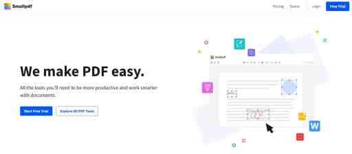 Smallpdf Web サイトに移動して、pdf を jpeg として保存します。