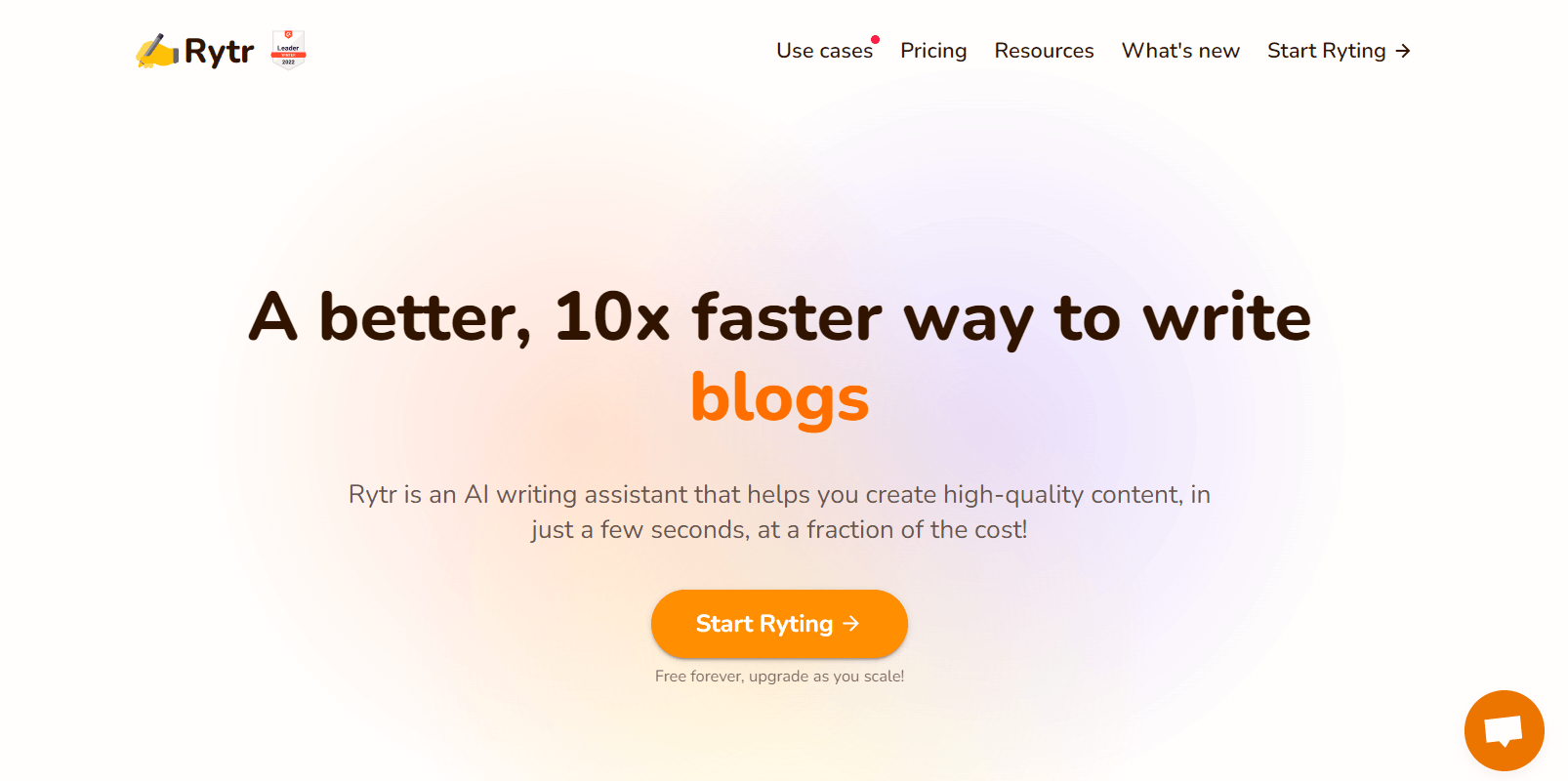 rytr homepage