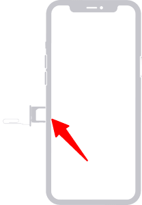 彈出 sim 托盤以將 sim 卡插入 iphone 14