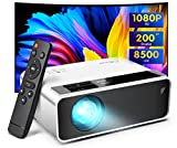 มินิโปรเจ็กเตอร์, CiBest iPhone Projector 1080P Full HD, 2022 อัพเกรด 8500 Lux Outdoor Movie Projector, LED แบบพกพาโฮมโปรเจ็กเตอร์ 200 'รองรับ, เข้ากันได้กับ PS4, PC ผ่าน HDMI, VGA, AV และ USB