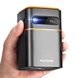 โปรเจ็กเตอร์ขนาดเล็ก FATORK 5G WiFi DLP สมาร์ทโปรเจ็กเตอร์ภาพยนตร์แบบพกพา Pocket Monster โปรเจ็กเตอร์กลางแจ้งสำหรับโทรศัพท์ 1080P HD รองรับวิดีโอไร้สาย Travel Short Throw เข้ากันได้กับ iOS/Android/HDMI/USB
