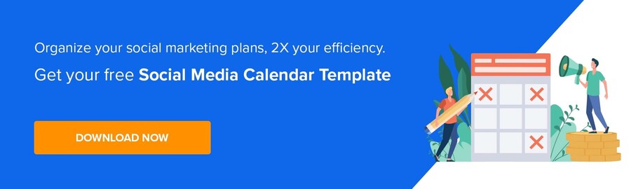 Шаблон календаря социальных сетей Social Media Calendar Template