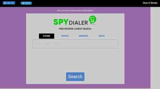 무료 역방향 전화 조회를 위해 Spydialer 웹 사이트를 방문하십시오.