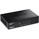 TRENDnet 5 Bağlantı Noktalı Gigabit Masaüstü Anahtarı, TEG-S51, 5 x Gigabit RJ-45 Bağlantı Noktası, 10Gbps Anahtarlama Kapasitesi, Fansız Tasarım, Metal Muhafaza, Ömür Boyu Koruma, Siyah