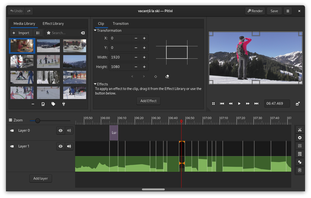 Pitivi Open-Source-Videoeditor
