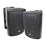 Dual Electronics LU53PB 3-Wege-Hochleistungs-Outdoor-Indoor-Lautsprecher mit kraftvollem Bass | Mühelose Montage Schwenkhalterungen | Allwetterbeständigkeit | Umfangreiche Stereo-Sound-Abdeckung | Verkauft in Paaren, Schwarz