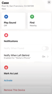 Öffnen Sie Find My App und wählen Sie Ihre verlorenen AirPods aus, um die Airpod-Hülle zu finden