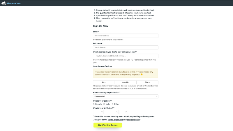 Тестеры PlaytestCloud