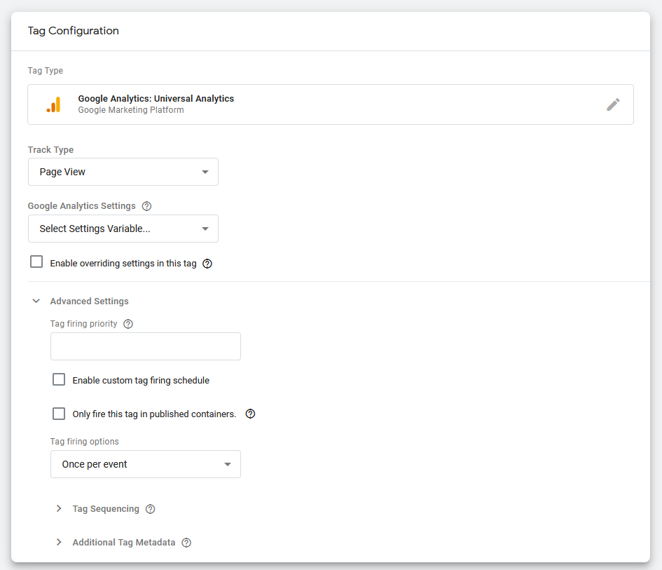 Google タグの設定