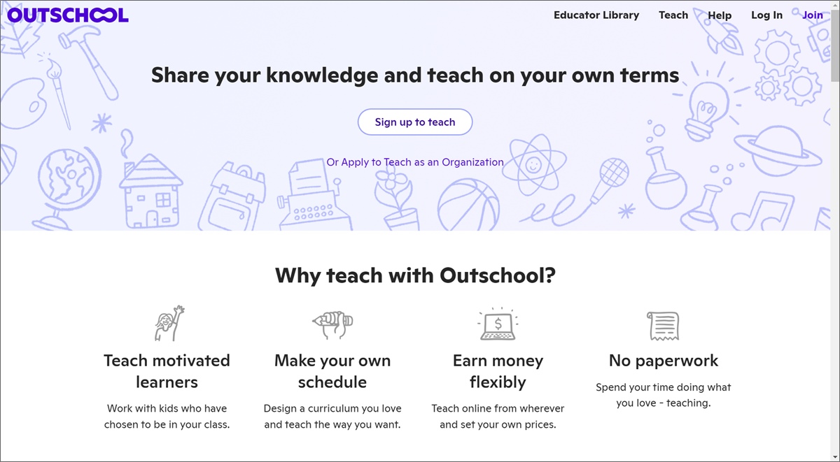 pagina de start outschool