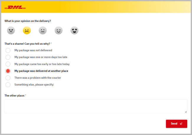 Enquête par e-mail DHL