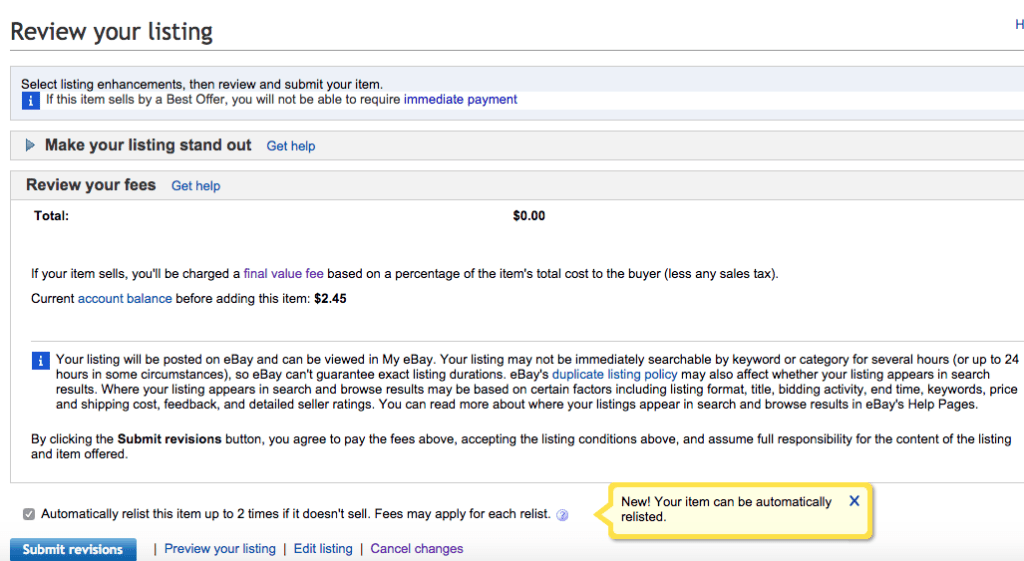 Comment vendre des choses sur ebay