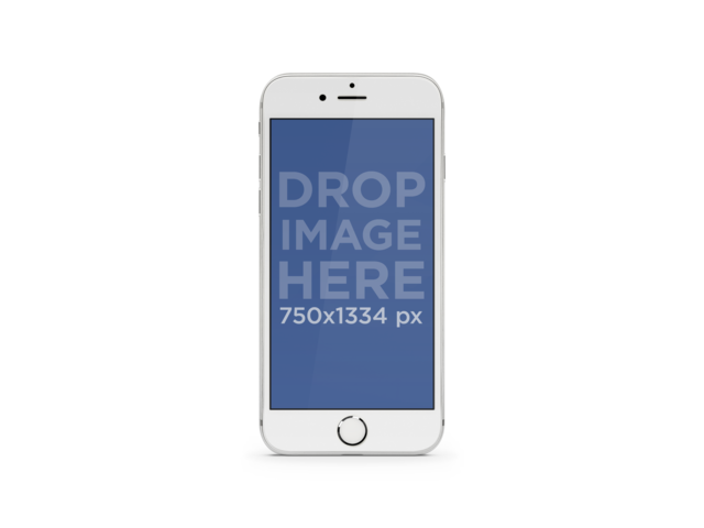 iPhone PNG Mockup von Portrait White iPhone 6 mit verschiedenen Hintergründen Placeit Stage Image