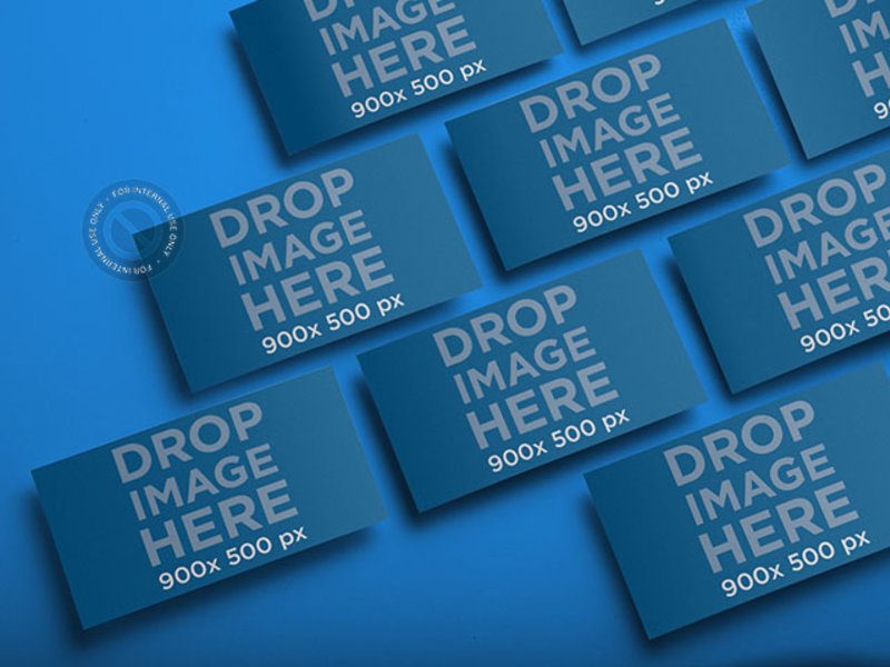 MOCKUP FEATURING A SET OF BUSINESS CARDS