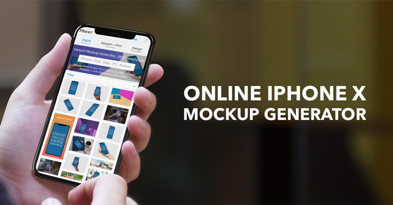 Gerador de maquetes do iPhone X otimizado