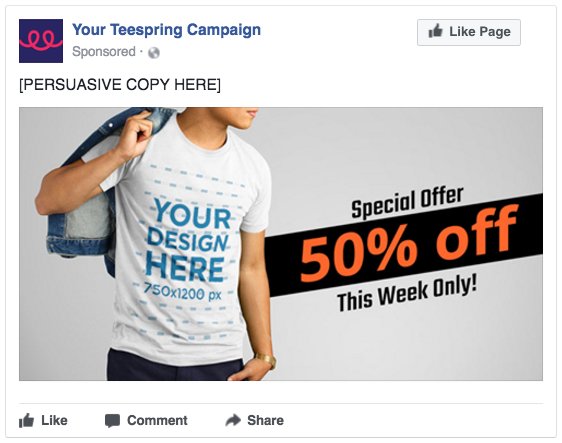teespring facebook reklam şablonu