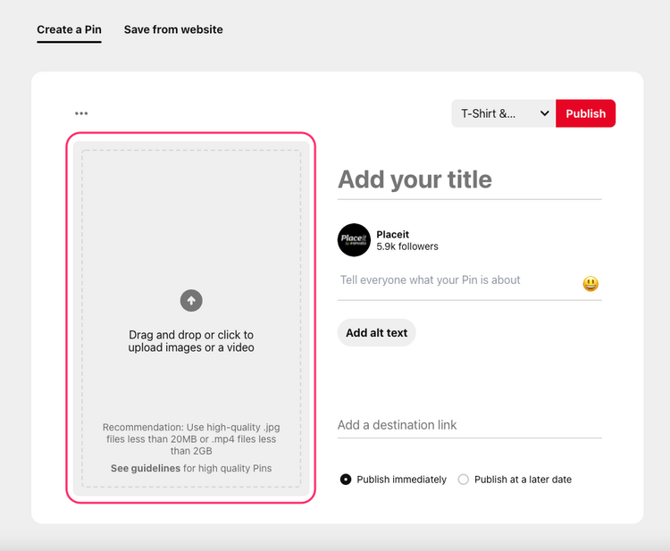 Video Pininizi Pinterest'e Yükleyin