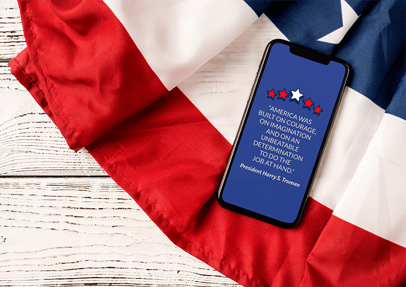 4 Temmuz Temalı Bir Iphone Mockup