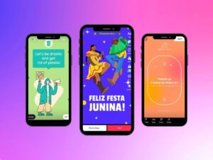 Youtube Shorts Vs. arasında bir savaş gösteren 3 telefon. Tik Tok Vs. makaralar