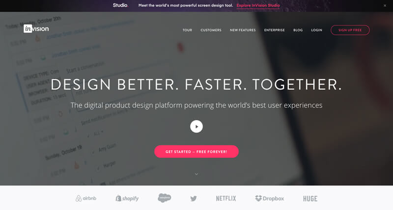 تطبيق Invision لـ Wireframing