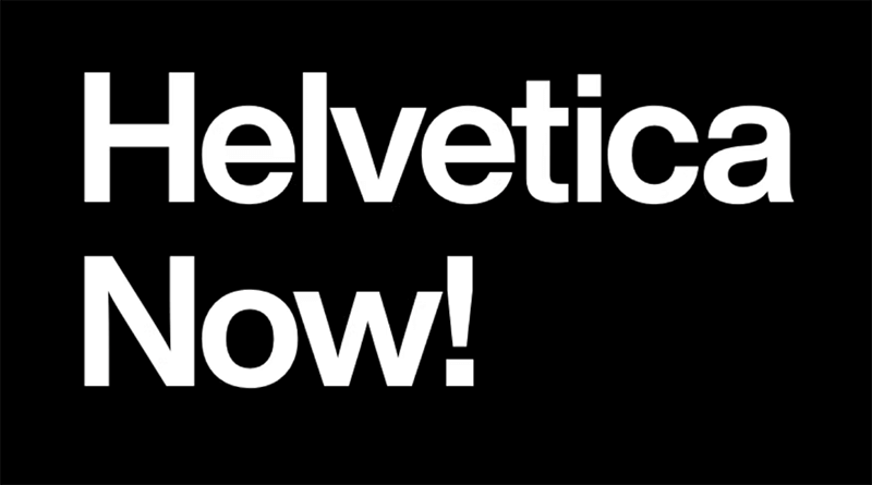 Şimdi Helvetica