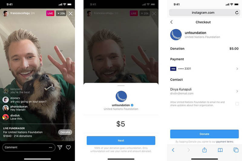 Instagram Bağışı