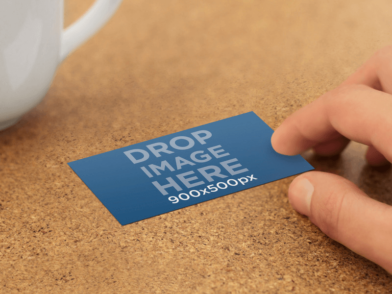 PRINT MOCKUPS, BUSINESS CARD ON A KITCHEN COUNTER