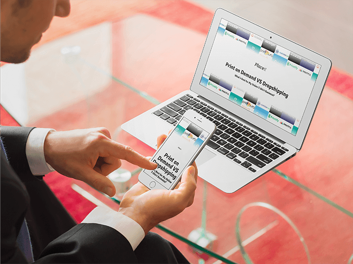 Macbook Mockup İş Adamı Glass098