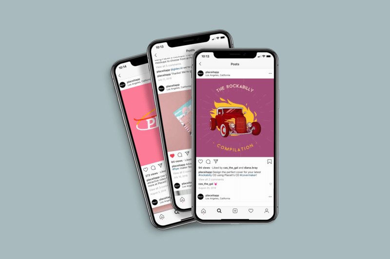 Modell von drei Iphones 11 Pro, die zusammen liegen