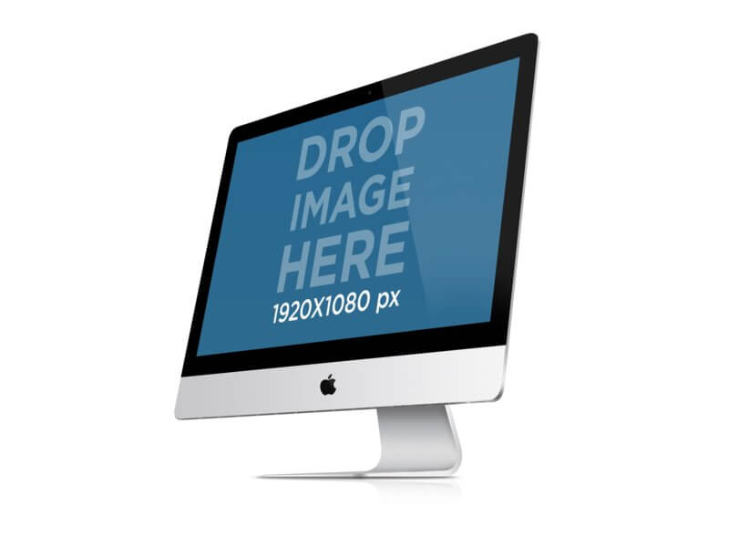 Machetă Imac transparentă înclinată