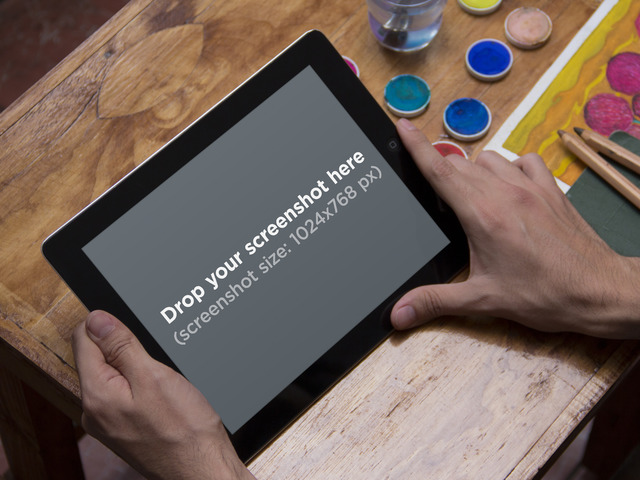 Generator de capturi de ecran! Spațiu creativ de artă pentru iPad Placeit Stage Image