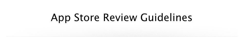 ภาพหน้าจอหลักเกณฑ์การตรวจสอบ App Store