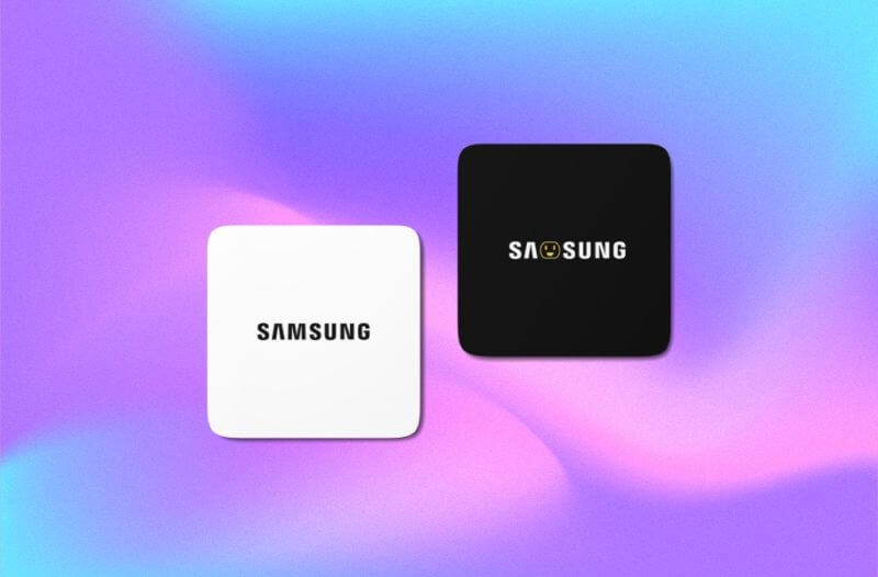 Loghi dinamici con Samsung come esempio