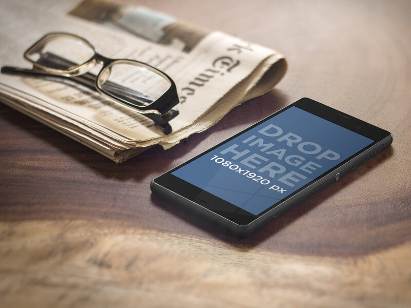 sony-xperia-con-gafas-y-periódico