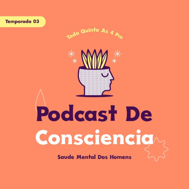Modello di progettazione della copertina del podcast per uno spettacolo a tema sulla salute mentale degli uomini