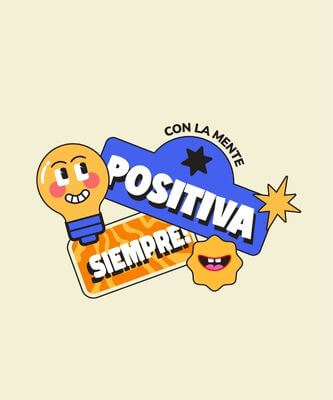 Creatore di magliette positive con una citazione e adesivi illustrati