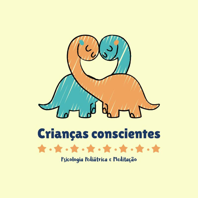 Generatore di logo di psicologia per una clinica pediatrica con due dinosauri 5256e