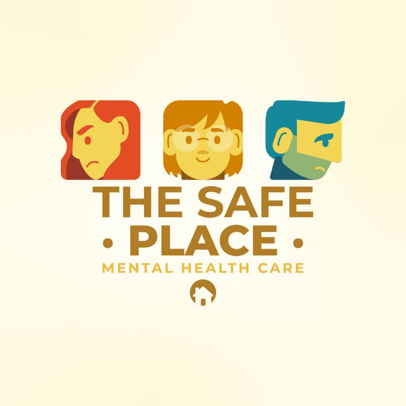 Modello di progettazione della copertina del podcast con un tema di salute mentale
