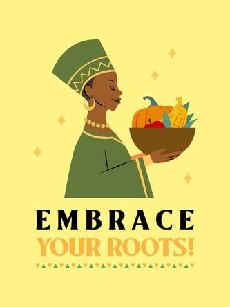 Producător de design de tricouri cu o femeie ilustrată și un citat Kwanzaa