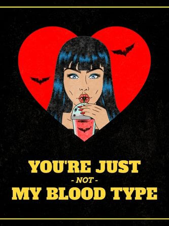 Șablon de design de tricou de Halloween cu o femeie vampir amuzantă