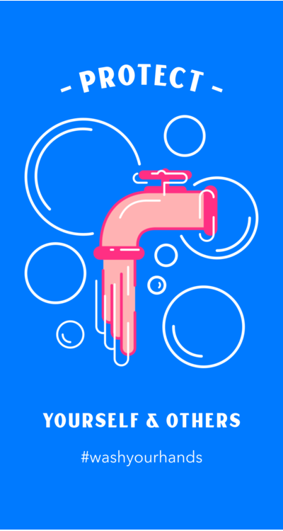 Șablon de design de poveste Instagram pentru o campanie de prevenire a Covid-19
