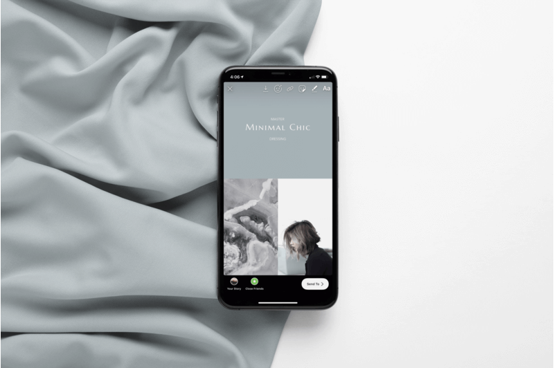 Generador de historias de Instagram con una estética mínima