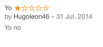 Recensione bassa per l'app Yo