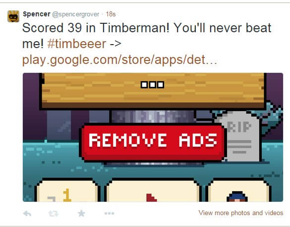 Timberman High Score のスクリーンショット