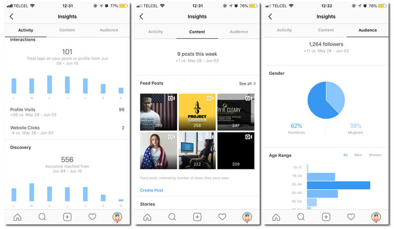 Instagram Insights Screenshot Maglietta Biz
