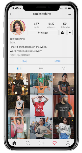 Feed di Instagram con Placeit 03