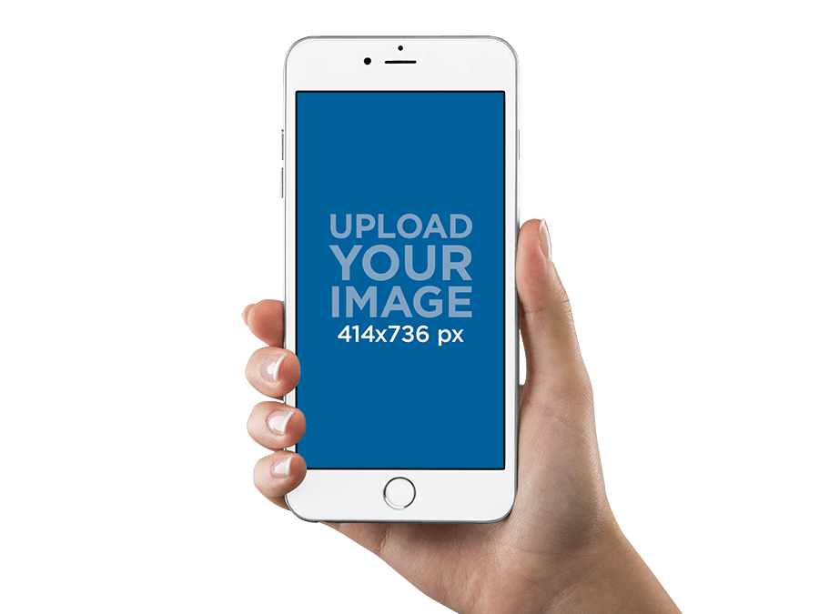 Mockup di Iphone in mano
