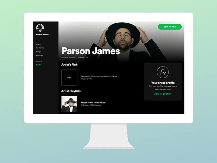 Spotify 中面向藝術家的個人資料工具-音樂平台